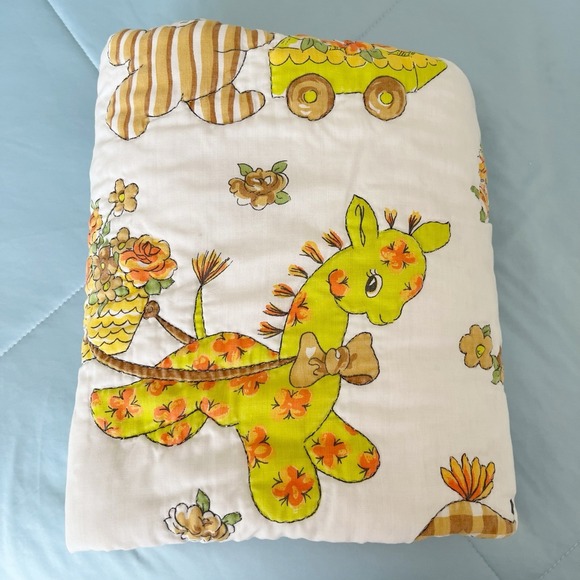 Handmade Other - Vintage 1970s Handmade Baby Quilt